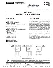 OPA453FA/500 datasheet pdf Texas Instruments