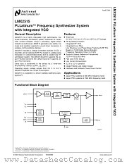 LMX2515LQX1321 datasheet pdf National Semiconductor