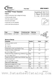 SPW11N60C3 datasheet pdf Infineon