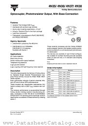 4N37-X009 datasheet pdf Vishay