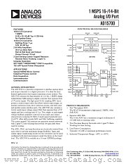 AD15700/PCB datasheet pdf Analog Devices