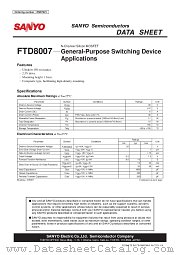 FTD8007 datasheet pdf SANYO
