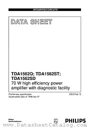 TDA1562ST/N3 datasheet pdf Philips