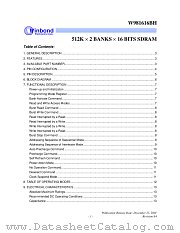 W981616BH-6 datasheet pdf Winbond Electronics