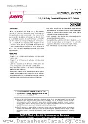 LC75827E datasheet pdf SANYO