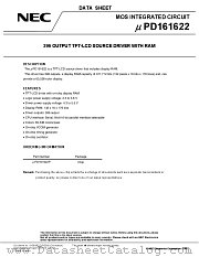 UPD161622 datasheet pdf NEC