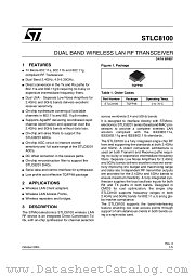 STLC8100 datasheet pdf ST Microelectronics