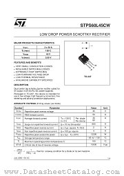 STPS60L45C datasheet pdf ST Microelectronics