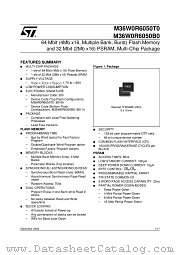 M36W0R6050B0ZAQT datasheet pdf ST Microelectronics