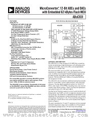 ADUC831BCP datasheet pdf Analog Devices