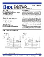 IDT74LVCH16646APV datasheet pdf IDT
