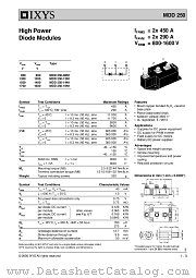 MDD250-16N1 datasheet pdf IXYS