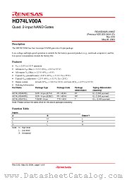 HD74LV00A datasheet pdf Renesas