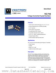 VC-710 datasheet pdf Vectron