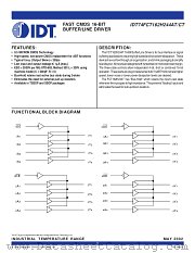 IDT74FCT162H244CTPV datasheet pdf IDT
