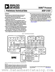 ADSP-21267 datasheet pdf Analog Devices