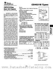 CD4031BNSR datasheet pdf Texas Instruments