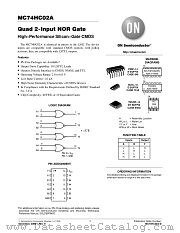 MC74HC02ADR2 datasheet pdf ON Semiconductor