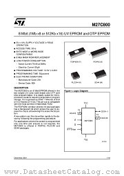 M27C800-100B1 datasheet pdf ST Microelectronics