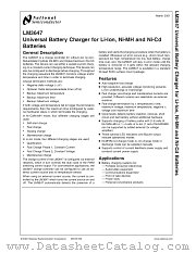 LM3647IM datasheet pdf National Semiconductor