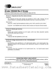 CS3302 datasheet pdf Cirrus Logic