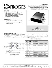 AWS5503 datasheet pdf Anadigics Inc