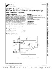 LM4877IBP datasheet pdf National Semiconductor