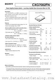 CXG7002FN datasheet pdf SONY