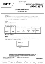 UPD43257B datasheet pdf NEC