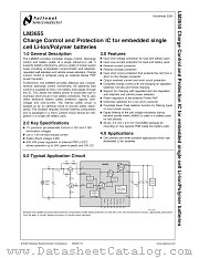 LM3655TL datasheet pdf National Semiconductor