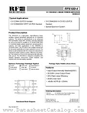 RF6100-4 datasheet pdf RF Micro Devices