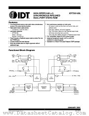 IDT709189L12PF datasheet pdf IDT