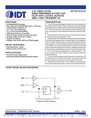 IDT74LVC374ASO datasheet pdf IDT