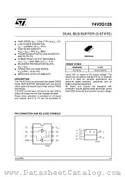 74V2G126 datasheet pdf ST Microelectronics
