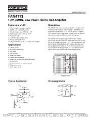 FAN4113IP5X datasheet pdf Fairchild Semiconductor