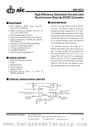 AIC1612 datasheet pdf Analog Integrations Corporation