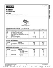 MBR0530 datasheet pdf Fairchild Semiconductor