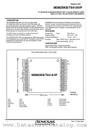 M5M29KB641AVP datasheet pdf Renesas
