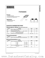 FYAF3045DNTU datasheet pdf Fairchild Semiconductor