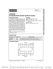 CD4029BCSJ datasheet pdf Fairchild Semiconductor