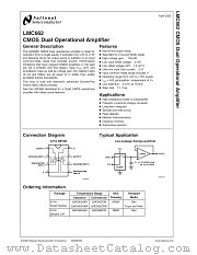 LMC662AIM datasheet pdf National Semiconductor