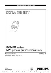 BC847CM datasheet pdf Philips