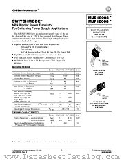 MJF18008 datasheet pdf ON Semiconductor