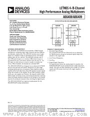 ADG409BCHIPS datasheet pdf Analog Devices