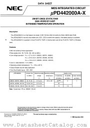 UPD442000AGU-BC70X-9KH datasheet pdf NEC