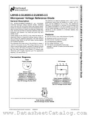 LM385BXZ-2.5 datasheet pdf National Semiconductor