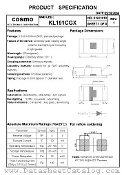 KL191CGX datasheet pdf Cosmo Electronics