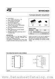 M74HC4024 datasheet pdf ST Microelectronics