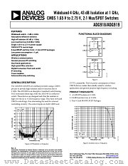 ADG919BCP-500RL7 datasheet pdf Analog Devices