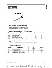 2N3415_D74Z datasheet pdf Fairchild Semiconductor